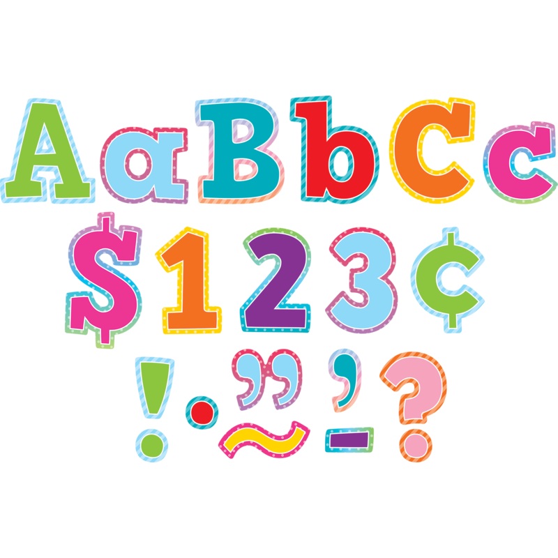 Colorful Vibes Bold Block 4″ Letters Combo Pack(C)