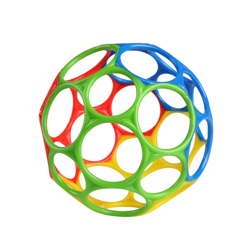 Oball Easy Grasp Classic Ball BPA-Free Infant Toy in Red/Blue/Green/Yellow, 4″