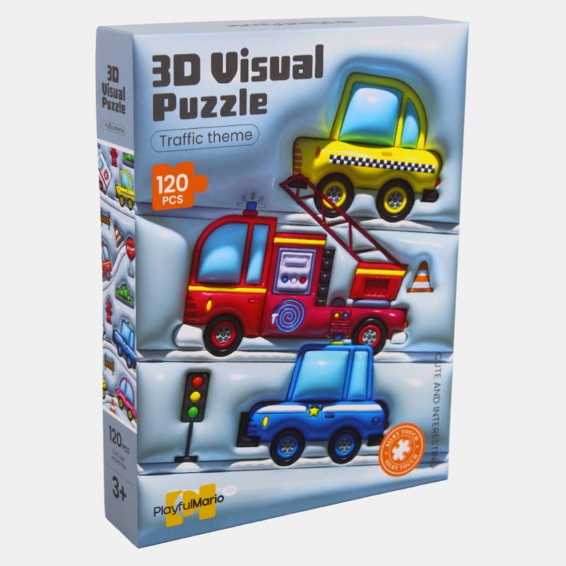 3-D Visual Puzzle – Traffic Theme