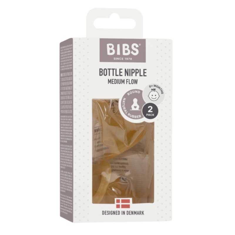 BIBS Bottle Nipple 2 PACK Latex Fast Flow
