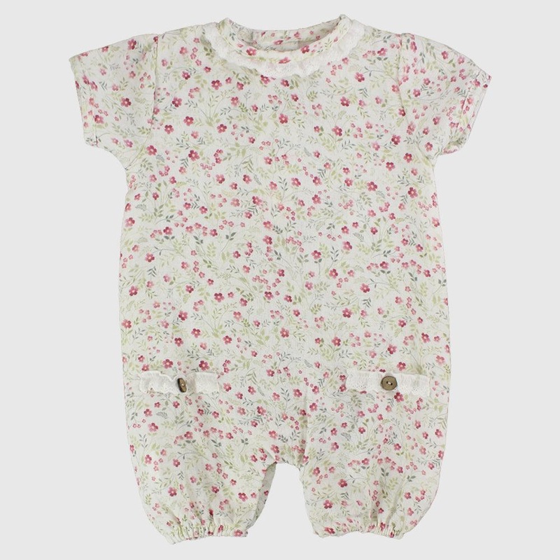 Floral Short-Sleeved Romper