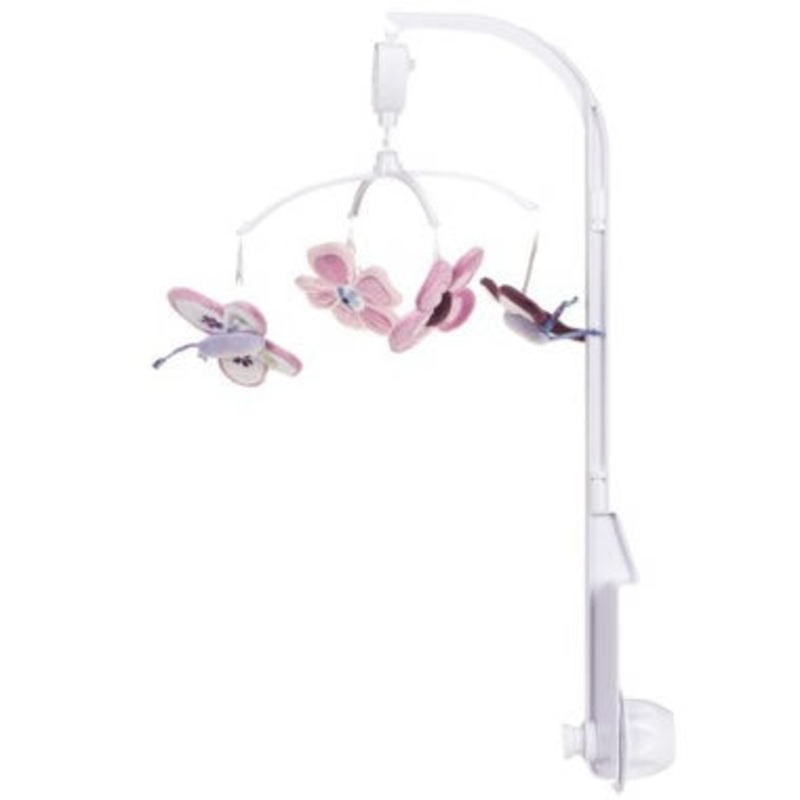 Kids Line Tiddliwinks Plum Butterfly Musical Mobile