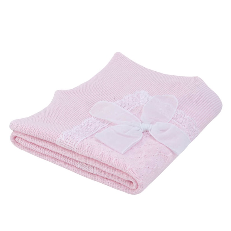 LINDA Blanket Chalk Pink/White