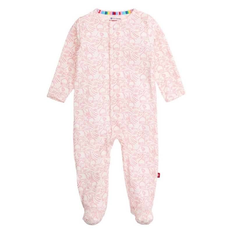 Modal Footie Herds Of A Feather Pink
