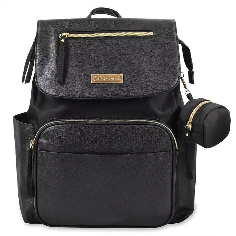Vegan Leather Diaper Bag – Black