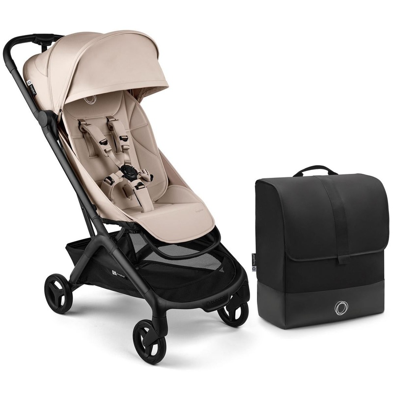 Bugaboo Butterfly 2 Complete Stroller + Travel Bag Bundle – Black / Desert Taupe / Desert Taupe