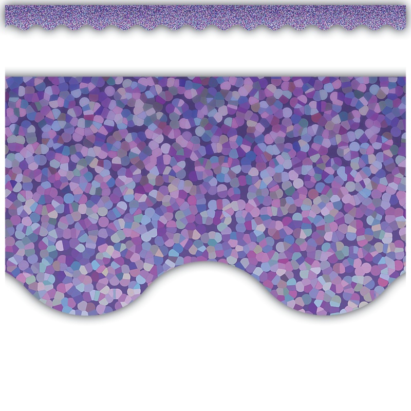 Purple Sparkle Scalloped Border Trim(C)