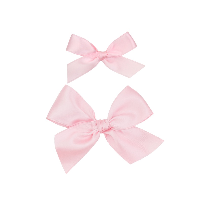 Satin Bow – Baby Pink Clip
