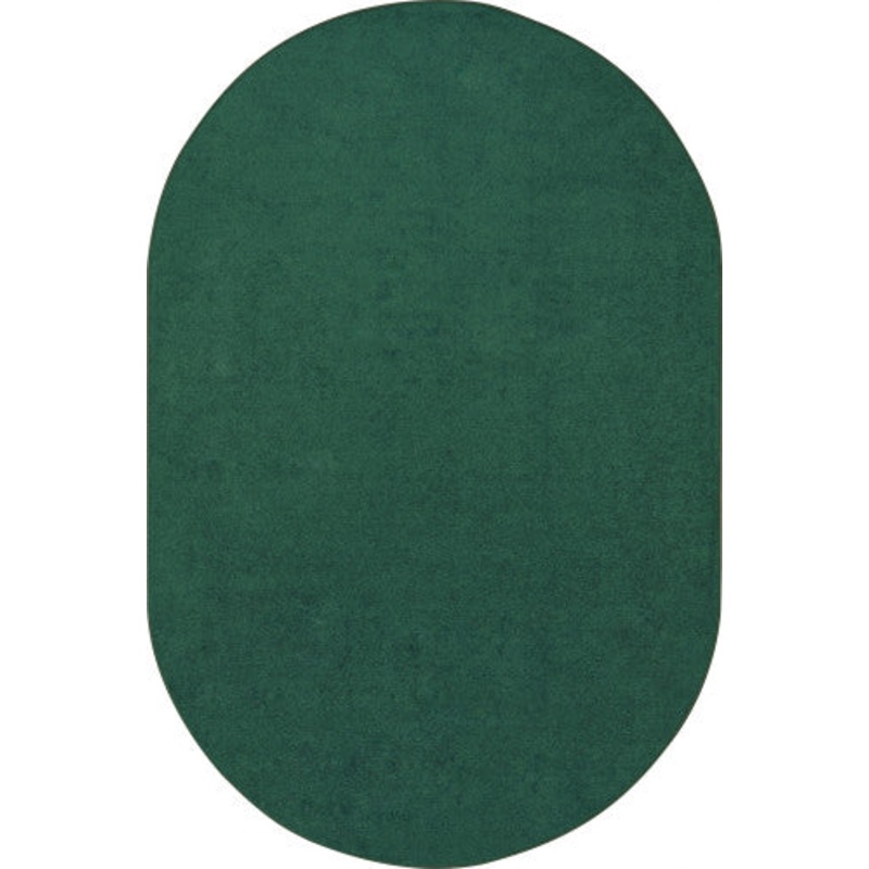 Endurance Solid Color Rug, 6′ x 9′ Oval, Forest