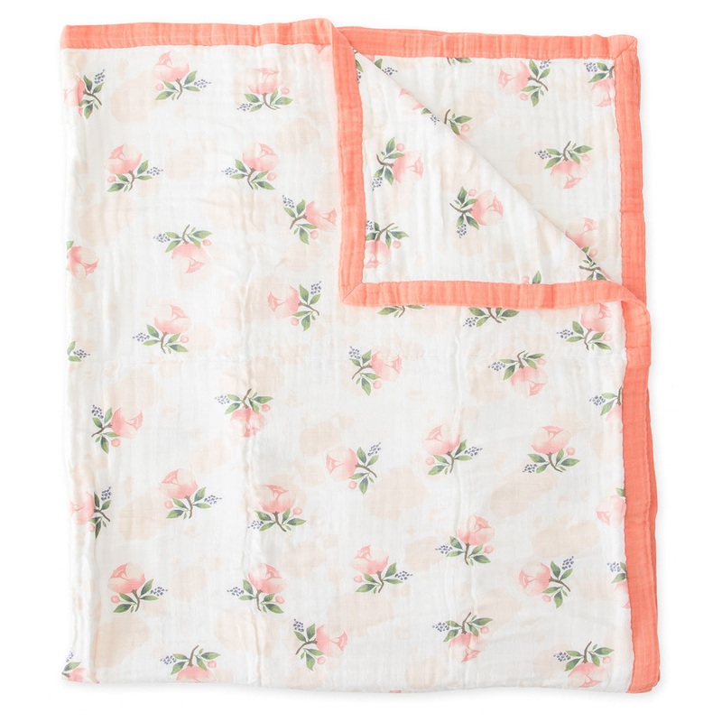 Little Unicorn Cotton Muslin Big Kid Quilt – Watercolor Rose