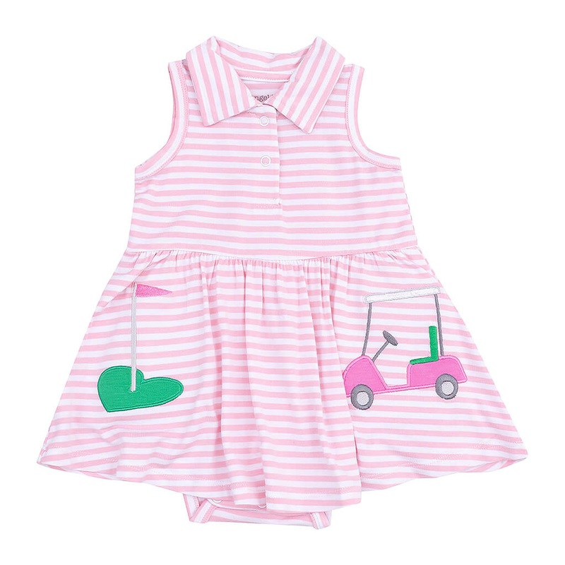 Mini Applique Polo Bodysuit Dress Golf