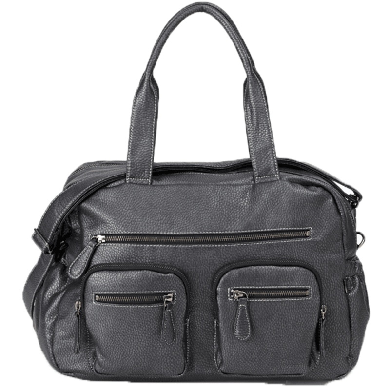 OiOi Charcoal Buffalo Carry All Diaper Bag