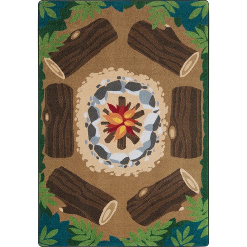 Campfire Fun Rug, 7’8″ x 10’9″ Rectangle