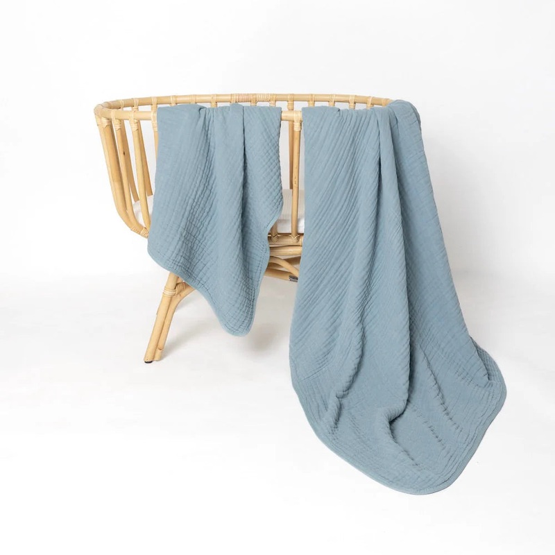 Cloud Muslin Quilt – Steel