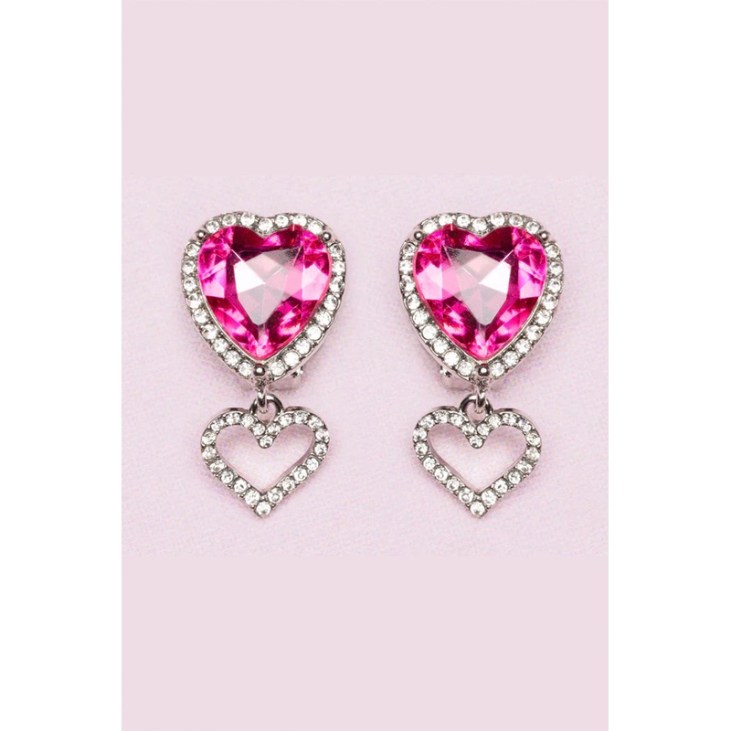 Great Pretenders Heart Clip On Earrings