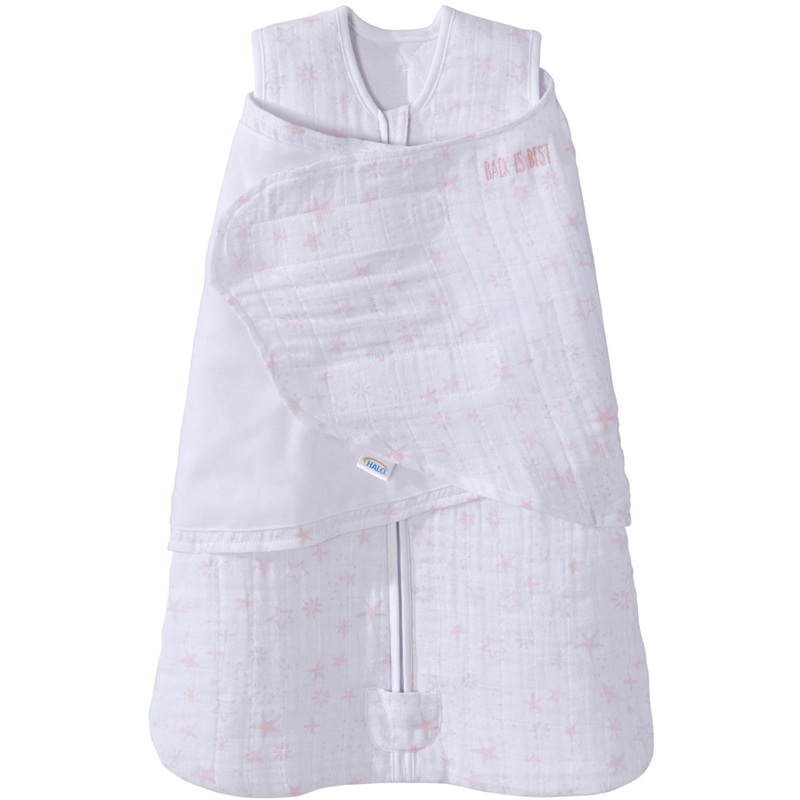 Halo SleepSack Quilted Muslin Swaddle – Constellation Pink (Small)