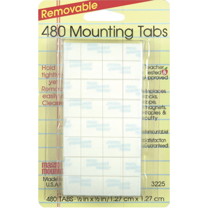 Magic Mounts Mounting Tabs, 1/2″ x 1/2″, Pack of 480