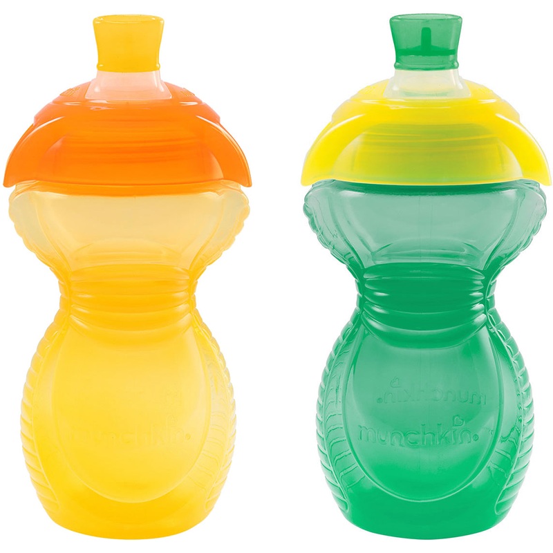 Munchkin Click Lock Bite Proof 9oz Sippy Cups, 2 Pack – Neutral