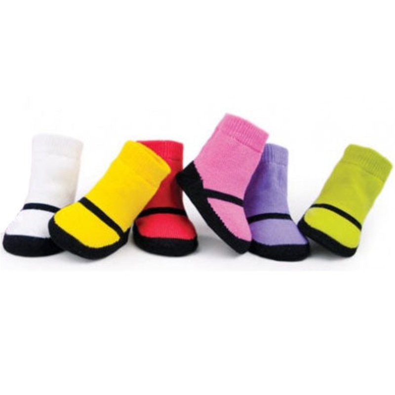 Trumpette Mary Jane Bright Socks – 6 Pair, 0-12 Months