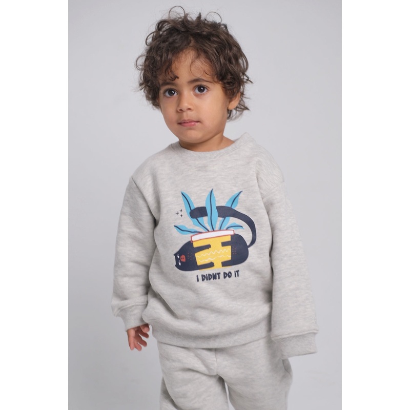 Unisex “I didn’t Do It” Printed Log-Sleeved Sweatshirt