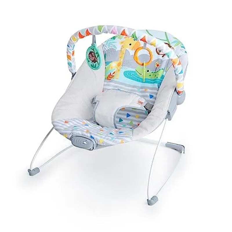 Baby Bouncer Soothing Vibrations Infant Seat – Safari Fun (See Description)