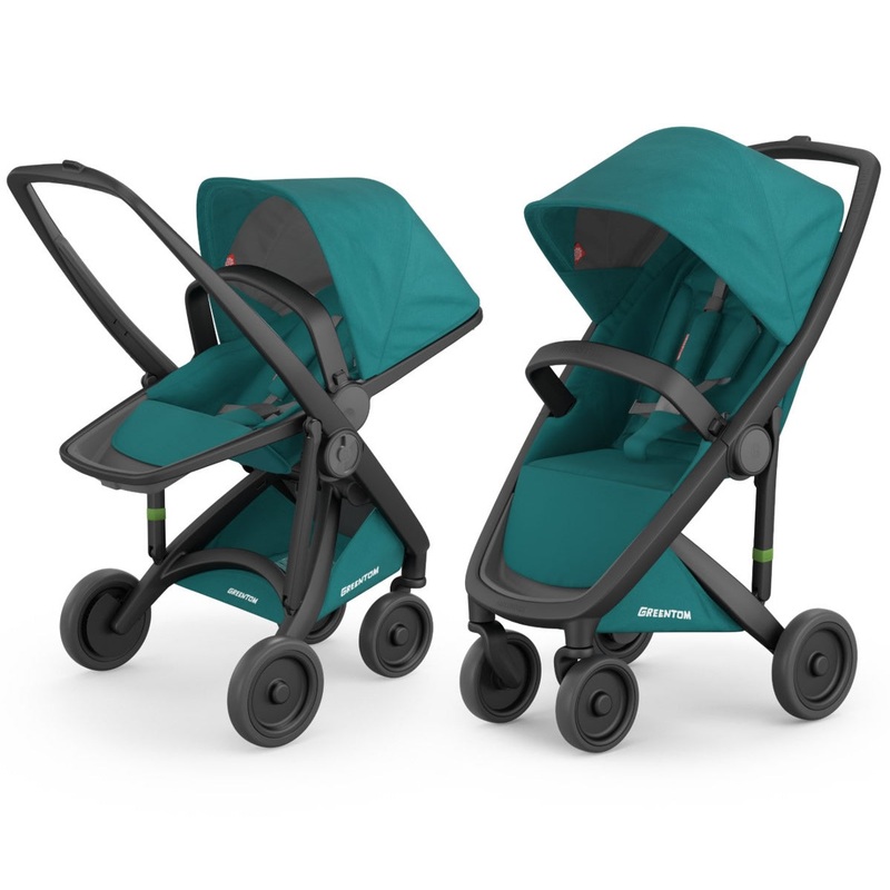 Greentom 2 in 1 Stroller – Black/Teal