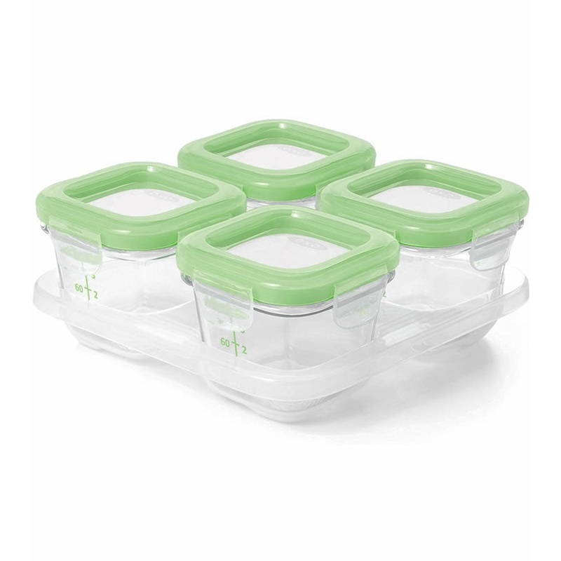 OXO Tot Glass Baby Blocks, 4 oz – Green