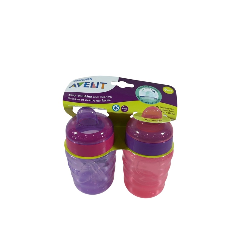 Philips Avent Sippy Cups, 2 Pack, Pink/Purple