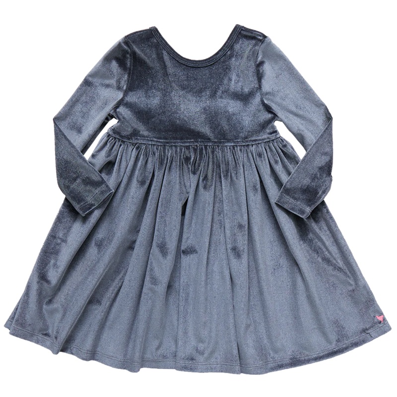 Pink Chicken Velour Steph Dress – Gray