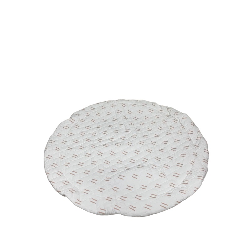 Poppyseed Play Extra Padded Round Play Mat, Neutral Lines