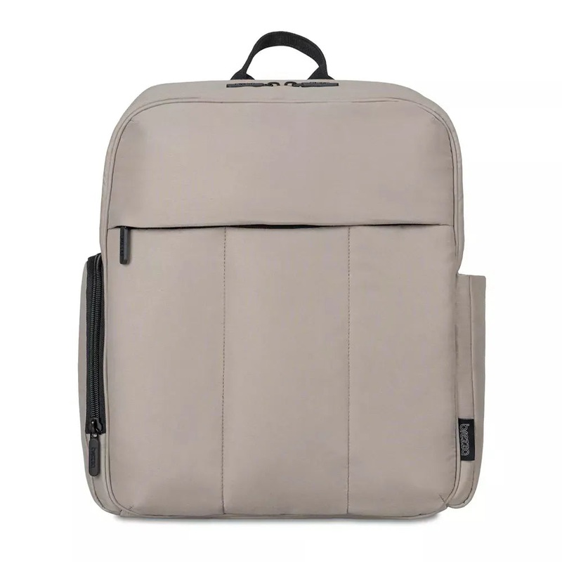Quilted Puffer Backpack Diaper Bag – Taupe