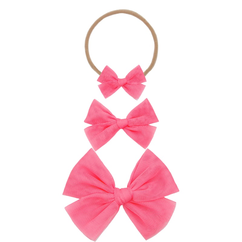 Tulle Bow – Strawberry Headband