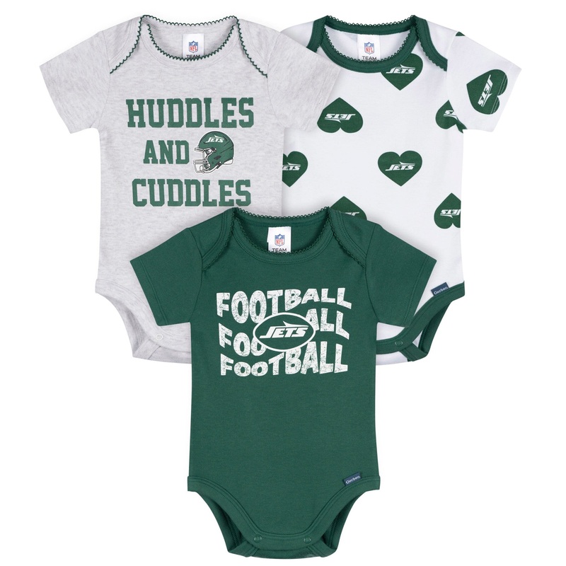 3-Pack Baby Girls New York Jets Bodysuit Set