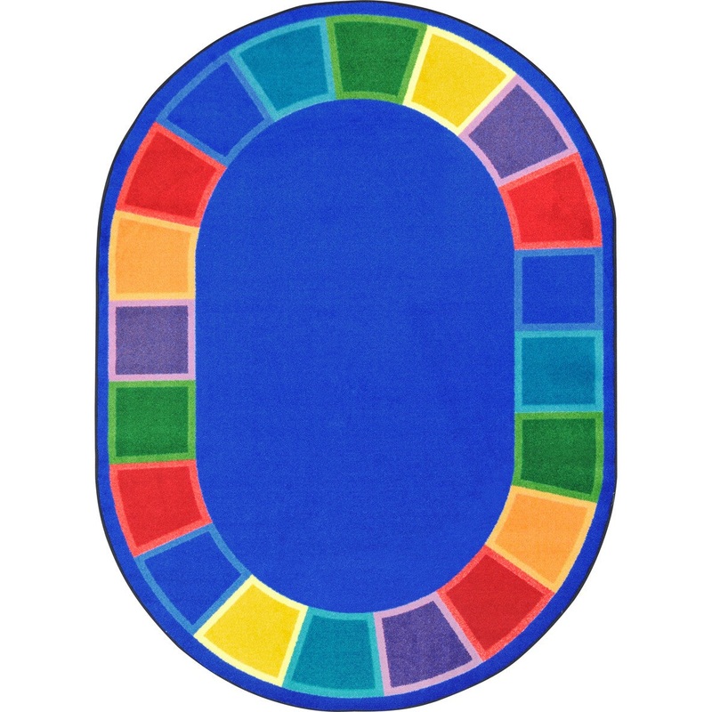 Color Tones 5’4″ x 7’8″ Oval area rug in color Multi