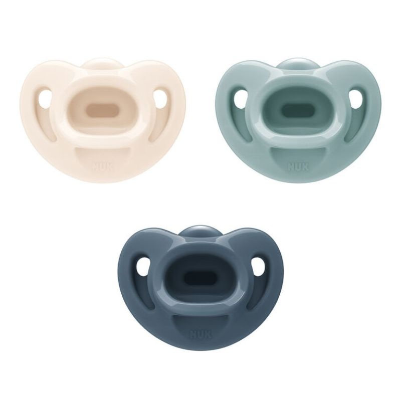 Comfy Pacifiers 0-6 Months – Navy/Green/Cream