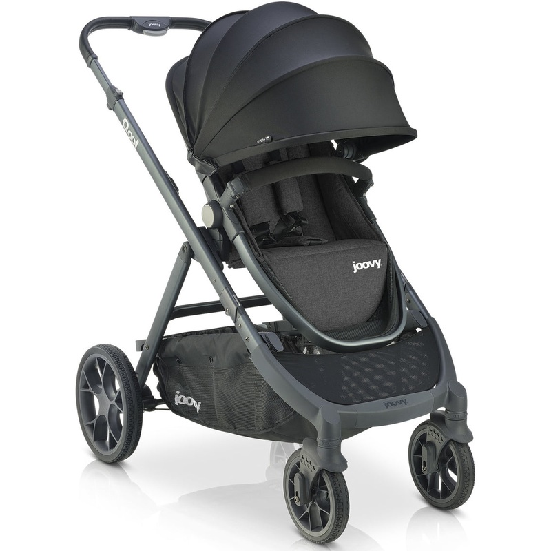 Joovy Qool Single to Double Stroller – Black Melange