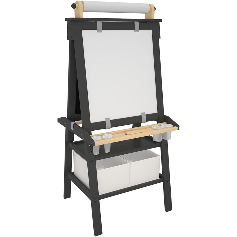 Little Partners Deluxe Art Easel Center – Charcoal / Natural