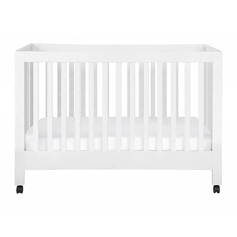 Maki Full Size Portable Folding Crib White