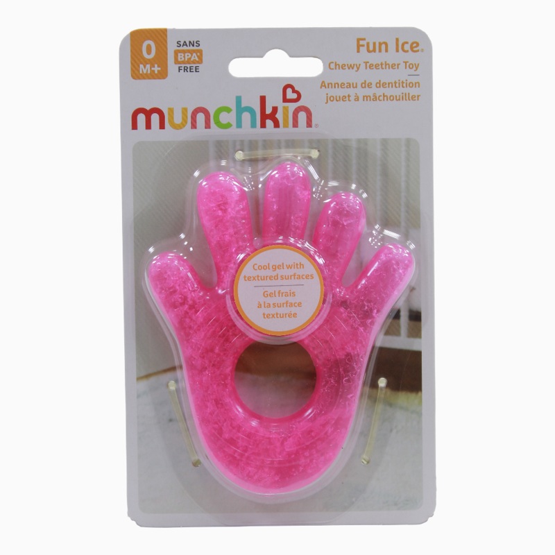 Munchkin Fun Ice Hand Chewy Teether – Pink – 0 months +
