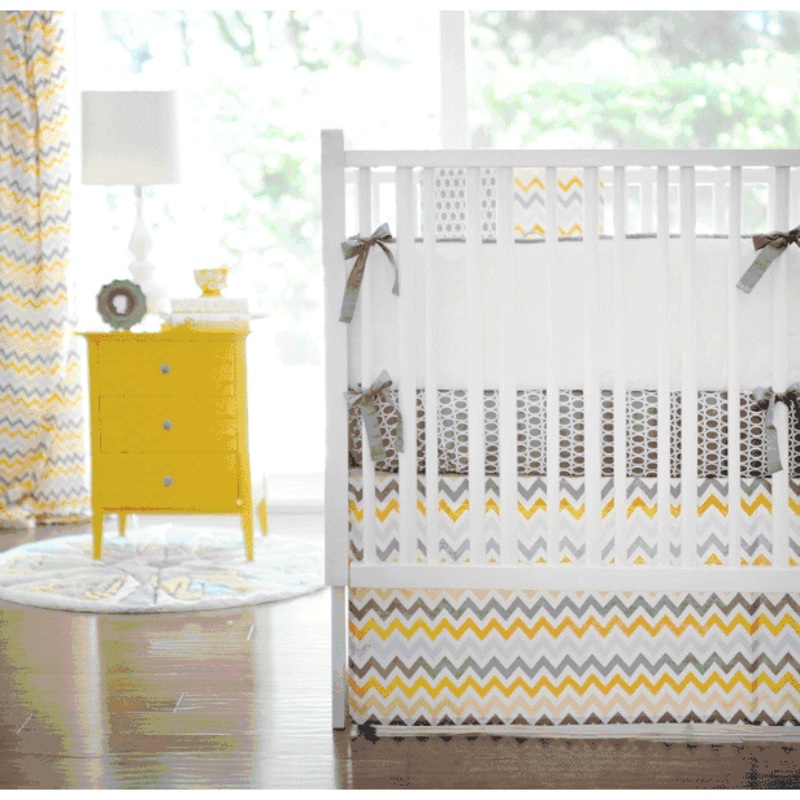 New Arrivals Mellow Yellow 2 Piece Crib Bedding Set