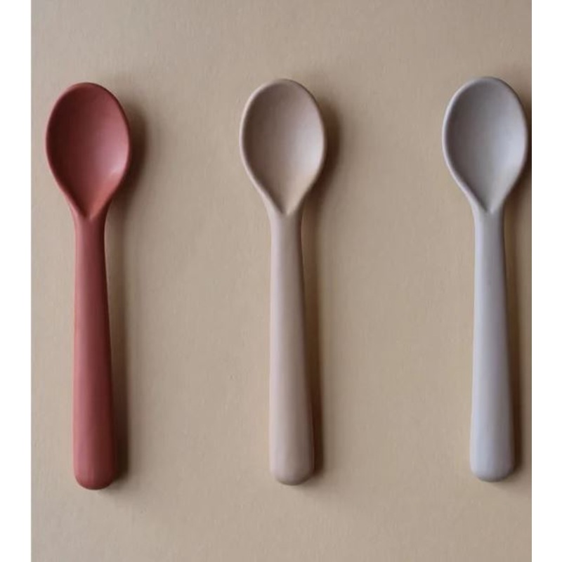 Toddler Spoons – 3 pack – Fog/Rye/Brick