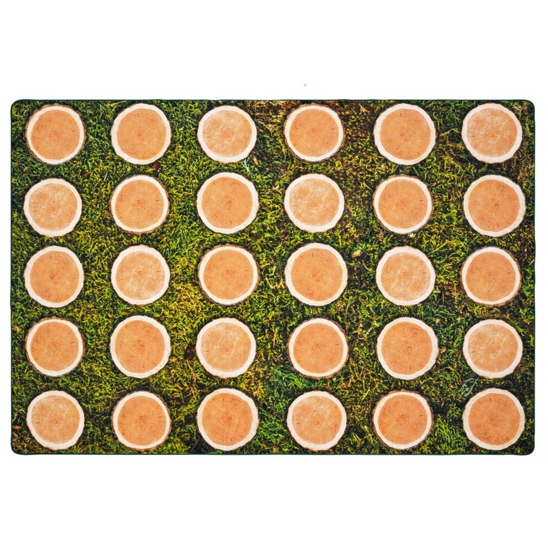 Tree Rounds Seating Rug 6’x9′