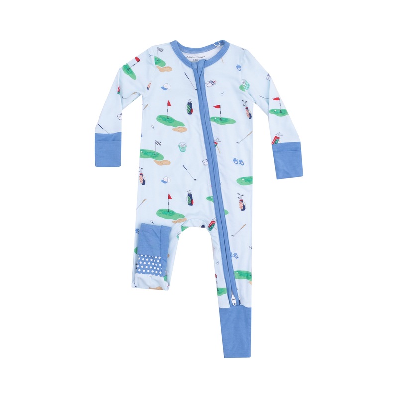2 Way Zipper Romper – Golf Things Blue