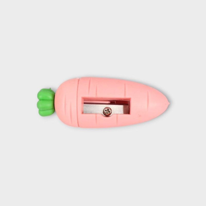 Carrot Shaped 2 IN 1 Eraser + Pencil Sharpener