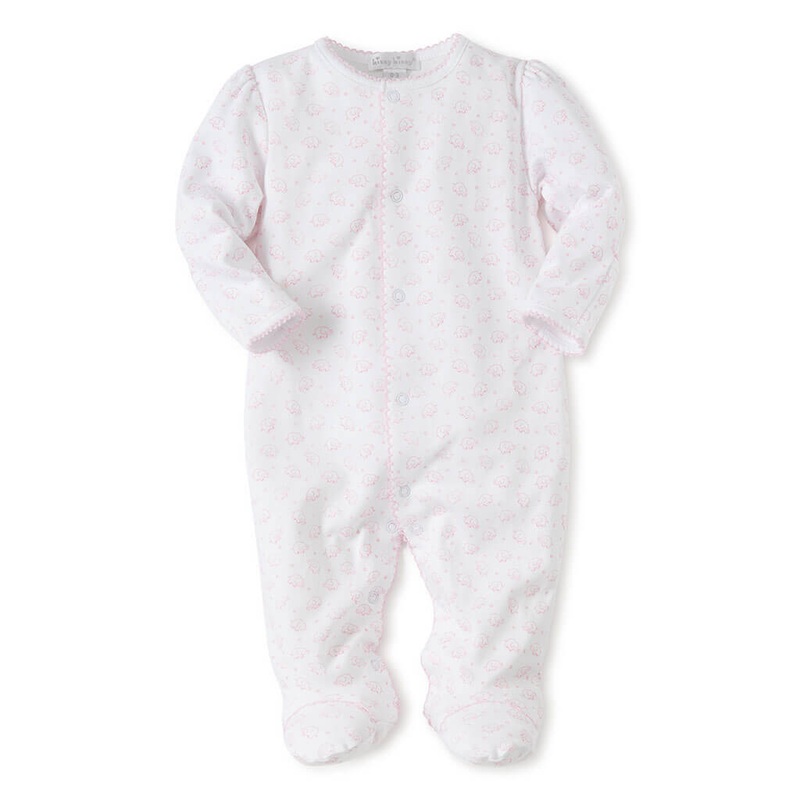 Kissy Kissy Print Footie Ele Fun Pink