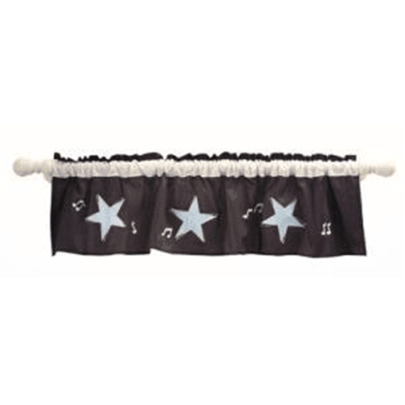 Lambs & Ivy Rock N’ Roll Organic Window Valance
