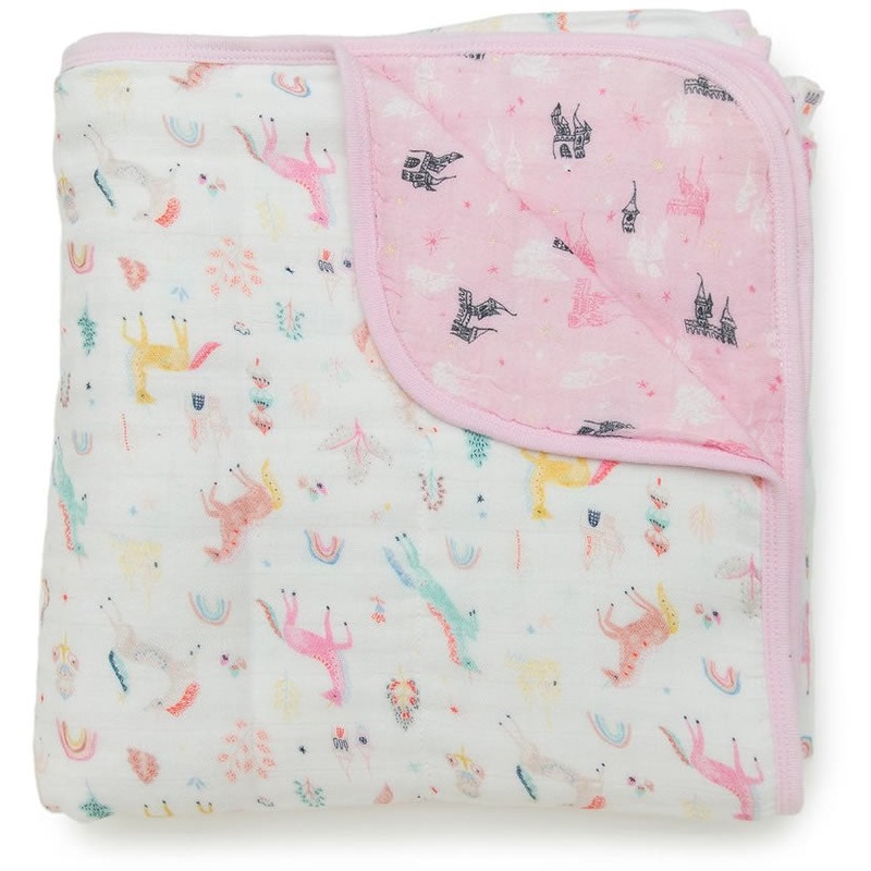 Loulou Lollipop Luxe Muslin Quilt – Unicorn Dream