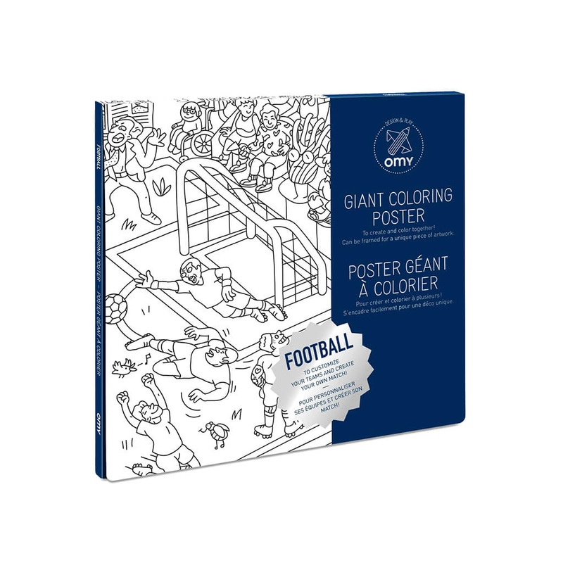 Omy Design Giant Frameable Coloring Poster Football Soccer