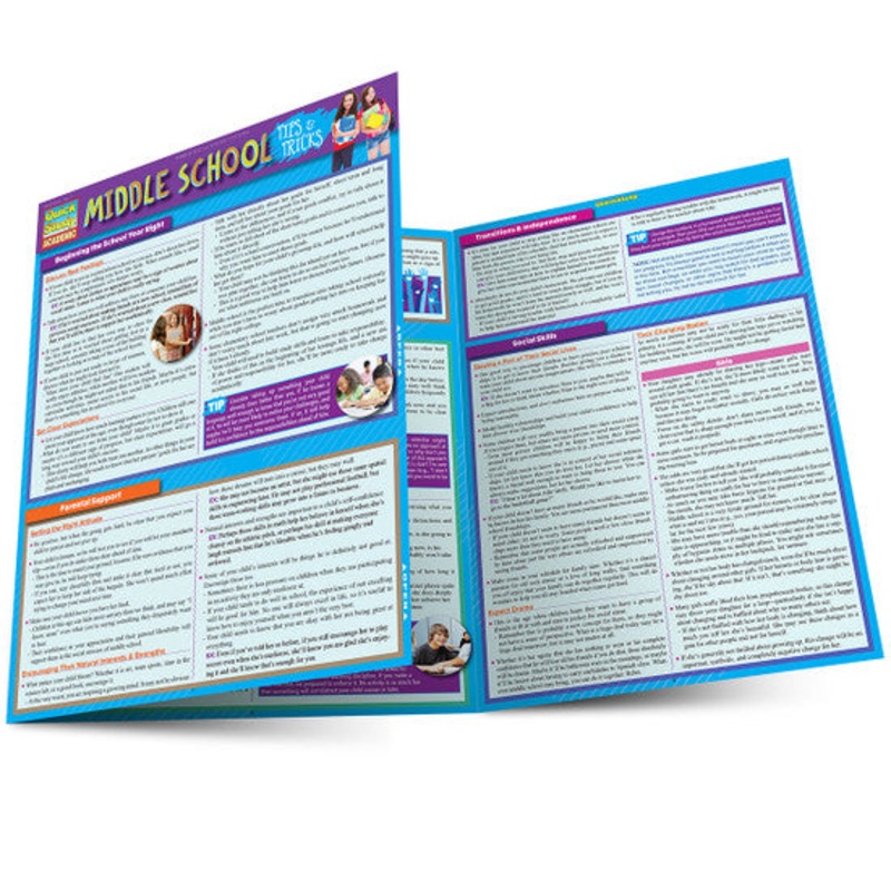 QuickStudy Middle School: Tips & Tricks Laminated Study Guide
