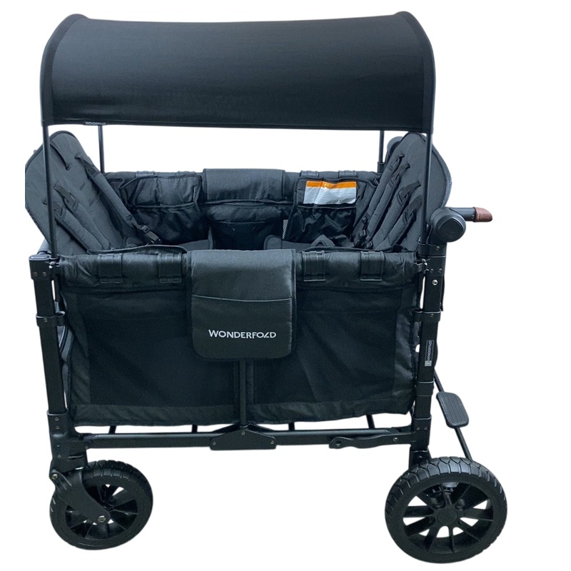 Wonderfold W4 Multifunctional Quad Stroller Wagon , 2022, Volcanic Black
